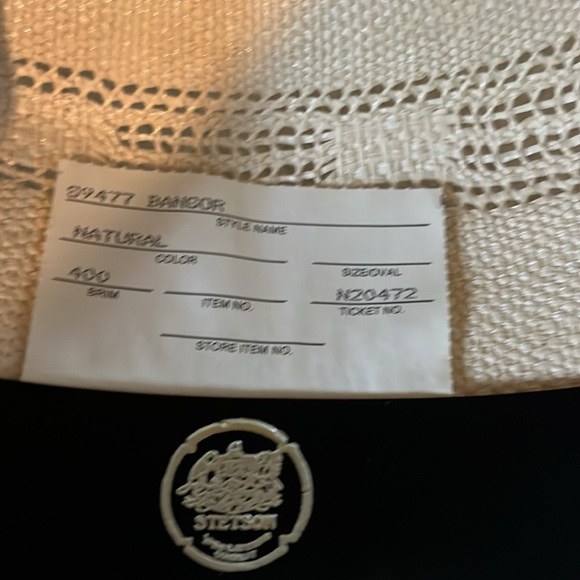 Stetson Bangor straw 7 1/2 - Picture 6 of 6